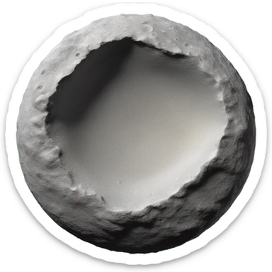 Moon crater sticker