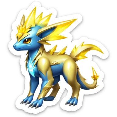  Shiny Sparkly Electric Cool Epic-Manectric-Fakémon-creature sticker