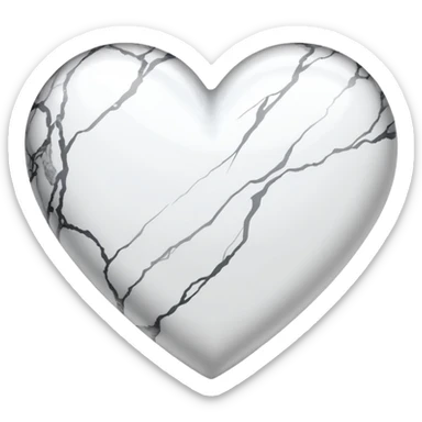 marble heart sticker