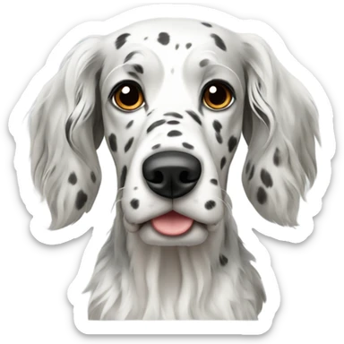 English setter dog sticker