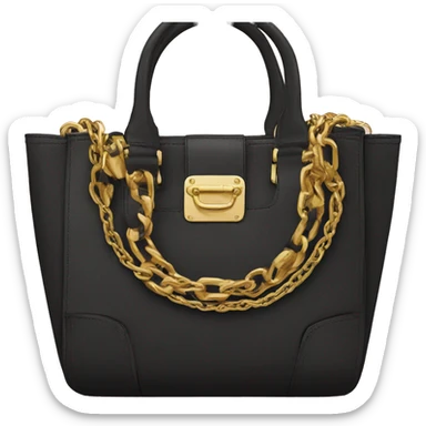 Juicy Couture black purse with chain sticker