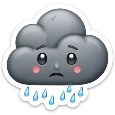 Sad storm emoji  sticker