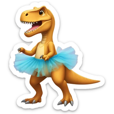 T-Rex wearing a tutu sticker