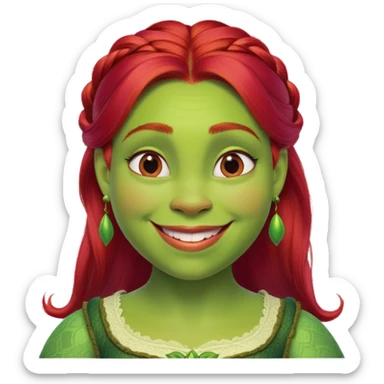 Fiona from Shrek iconic face sticker