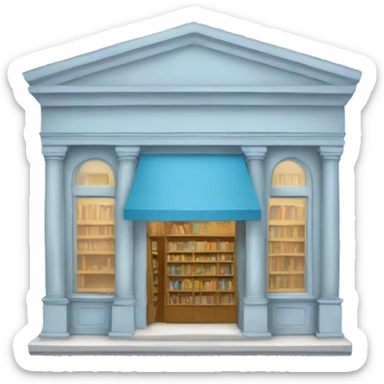 Light blue bookstore sticker