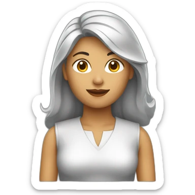 mujer agarrando plata sticker