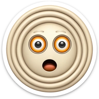 buffering symbol with a shocked face with spiral eyes sticker