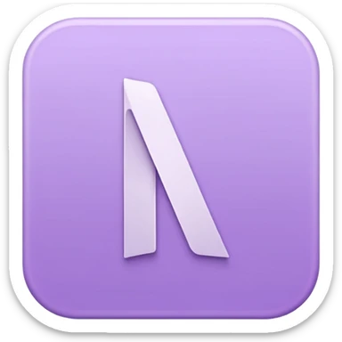 Netflix aesthetic "N" logo in pastel purple sticker