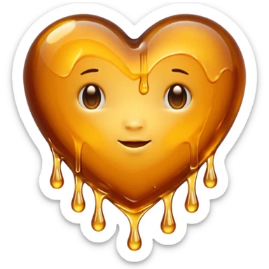 Heart with honey sticker