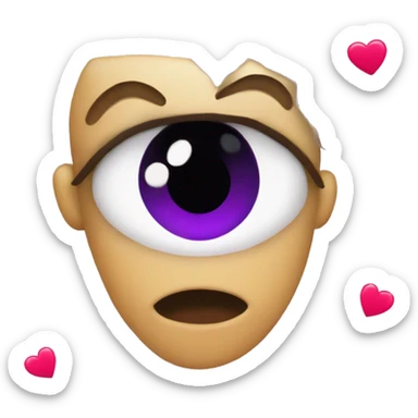 BlackBerry whit hearts on her eyes sticker