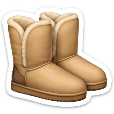 Beige Light UGGS pair slippers  sticker