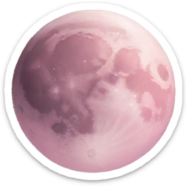 pastel pink moon sticker