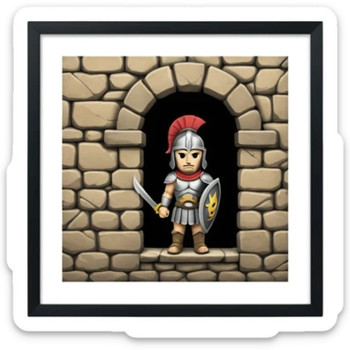 Spartan soldier barrack sticker