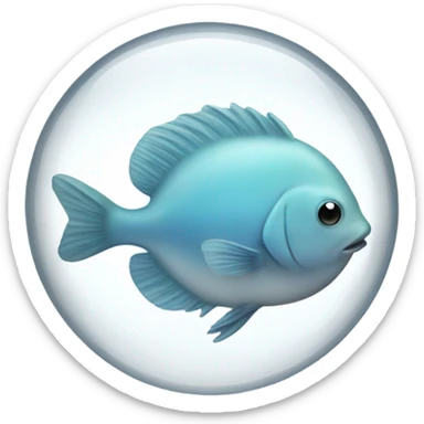 transparent white aquarium round sticker