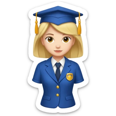 academia uniform female sticker
