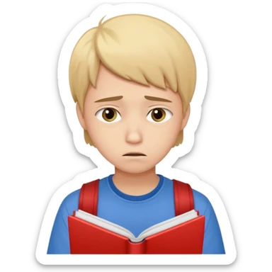 студент грустный после провального экзамена IELTS смотрит свои результаты sticker