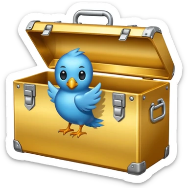 twitter with a toolbox sticker