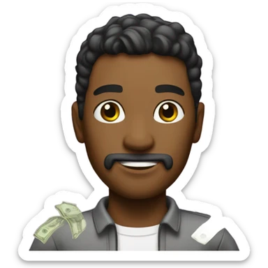 Make it rain money whit male  sticker