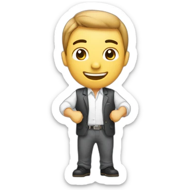 hombre comprando anillo de compromiso sticker