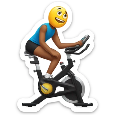 star on a stationary bike sticker