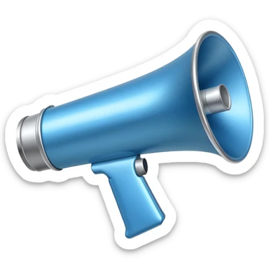 megaphone with social media icons telegram, vk, phone sticker