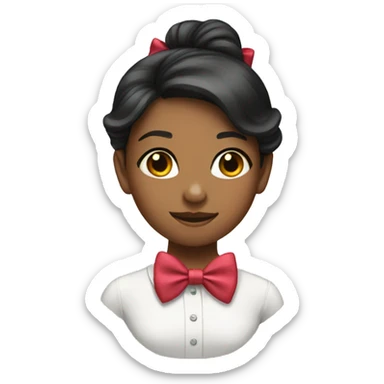 girl with Bow tie sticker