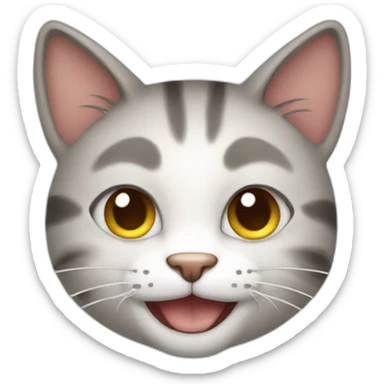 smiling cat sticker