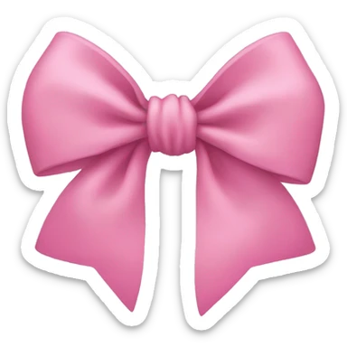 Pink bow sticker
