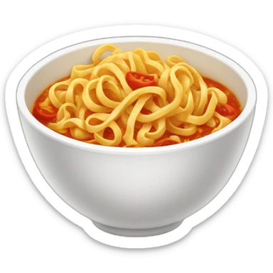 Spicy bowl of noodles sticker