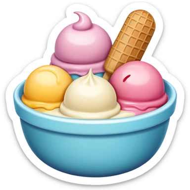 ice cream bow sticker