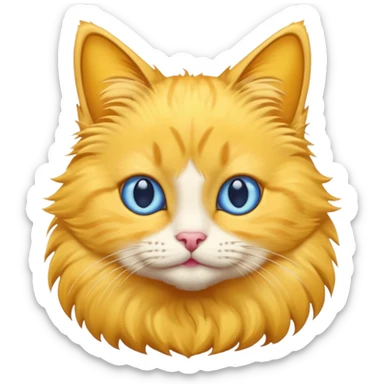 sunshine bluey eyes cat sticker