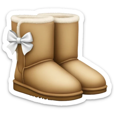 Uggs with bow sticker