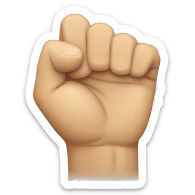 fist and open palm together sticker