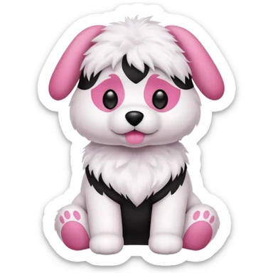Victoria secret pink dog plush sticker