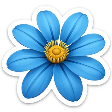 Flor color azul sticker