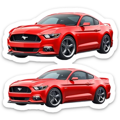 Ford Mustang sports car sticker
