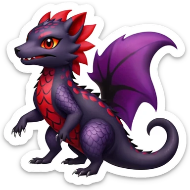 Salandit-Zorua-hybrid (full body) sticker