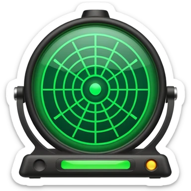 generate ultra realistic green radar
 sticker