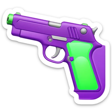  shooter game with this color purple  and neon green sticker