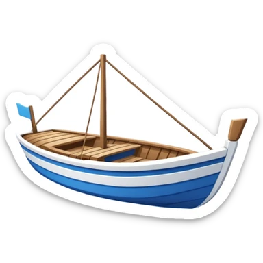 boat in cartoon  sticker