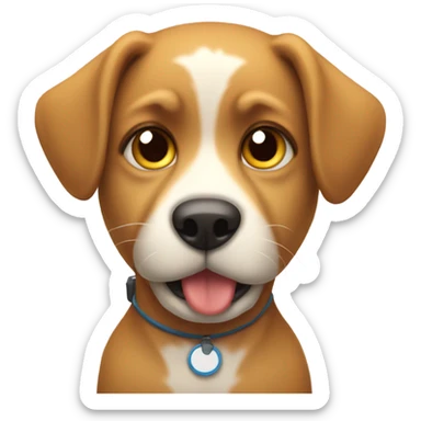 Perrito usando celular  sticker