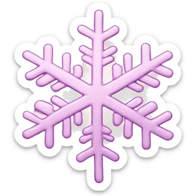 Light pink snowflake sticker