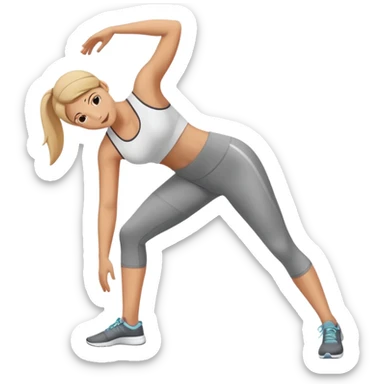 stretching after gym sticker