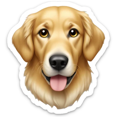 golden retriever with black spots on nose sticker