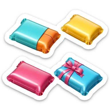 retro candy wrapped  individual  sticker