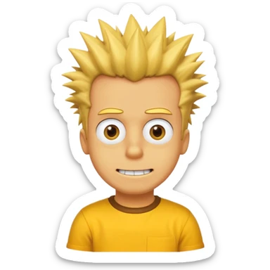 bart Simpson with yello shirt sticker