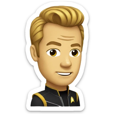 Captain Kirk star trek sticker