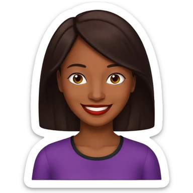 Rozonda Chilli Thomas with dark brown hair sticker