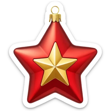 Christmas tree ornament sticker