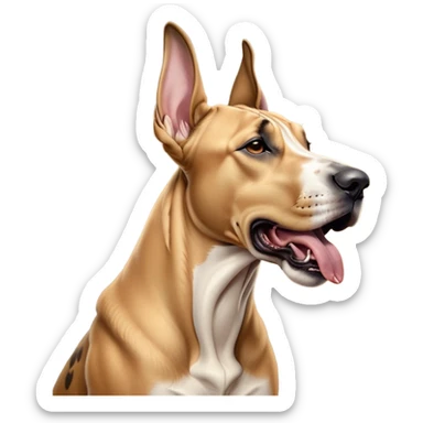 Cinematic Cute Yawning Fawn Great Dane Portrait Emoji, Head tilted slightly with a dramatic, wide-open yawn, revealing a smooth fawn coat with a refined texture, floppy ears slightly drooping, round amber eyes barely open in drowsy contentment, Simplified yet irresistibly adorable features, highly detailed, glowing with a soft, cozy glow, high shine, relaxed yet expressive, stylized with a touch of whimsy, bright and endearing, soft glowing outline, capturing the essence of a sleepy yet affectionate guardian, so drowsy it feels like it could stretch out of the screen and curl up for a nap! sticker